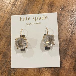 NWT Kate Spade Gold Plated Rhinestone Earrings